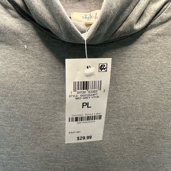 STYLE & Co. Grey Petite Classic Turtleneck - Picture 5 of 5